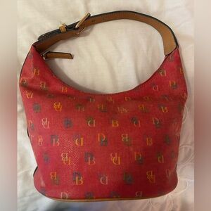 Vintage Dooney & Bourke Rainbow Logo Bucket Bag